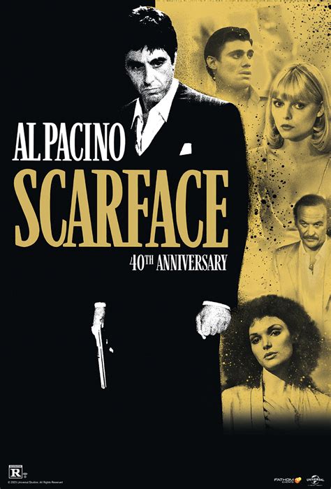 Nov 27, 2023 · To celebrate its 40th anniversary, Park Circus is pleased to bring Universal Pictures’ Scarface back to the big screen in 4K on its original 1 December release date. To mark the re-release, we asked BBC Radio film critic and Al Pacino expert Mark Searby to explore the myth of Monata, and how his legend was defined over decades... 